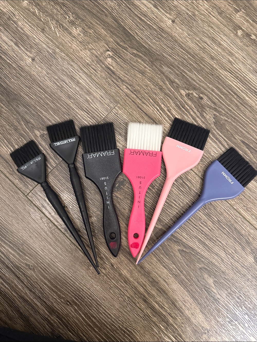 Paul Mitchell Hair Color Brush Set in Black, Pink, White, Purple